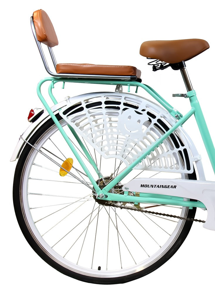 MOUNTAIN GEAR Lady Cruise Bike 26inch With Single Speed | Road Bicycle | City bike | Comfort Cycle for Women | Adjustable Seat Heights | Front Basket | Rear Seat and Rear Carrier - MGR311375