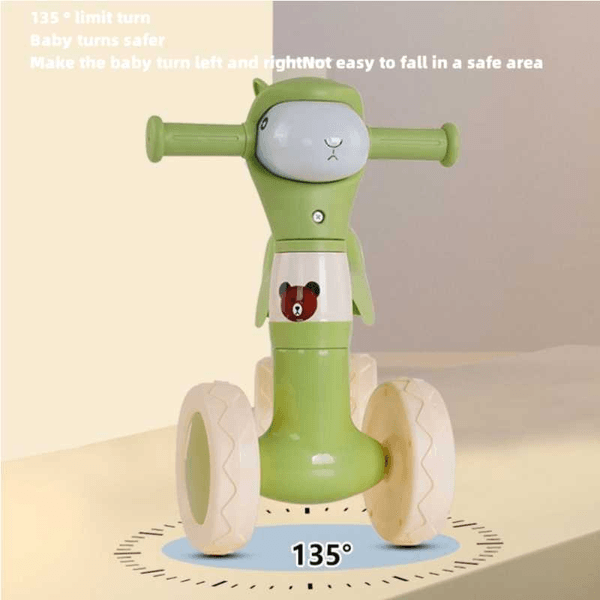 MG Kids Balance Bike Scooters | Toddler Balance Bike & Baby Walker | No Pedals | Music & Lights | Anti-Slip Wheels | For 1-3 Year kids - MGT903 GREEN