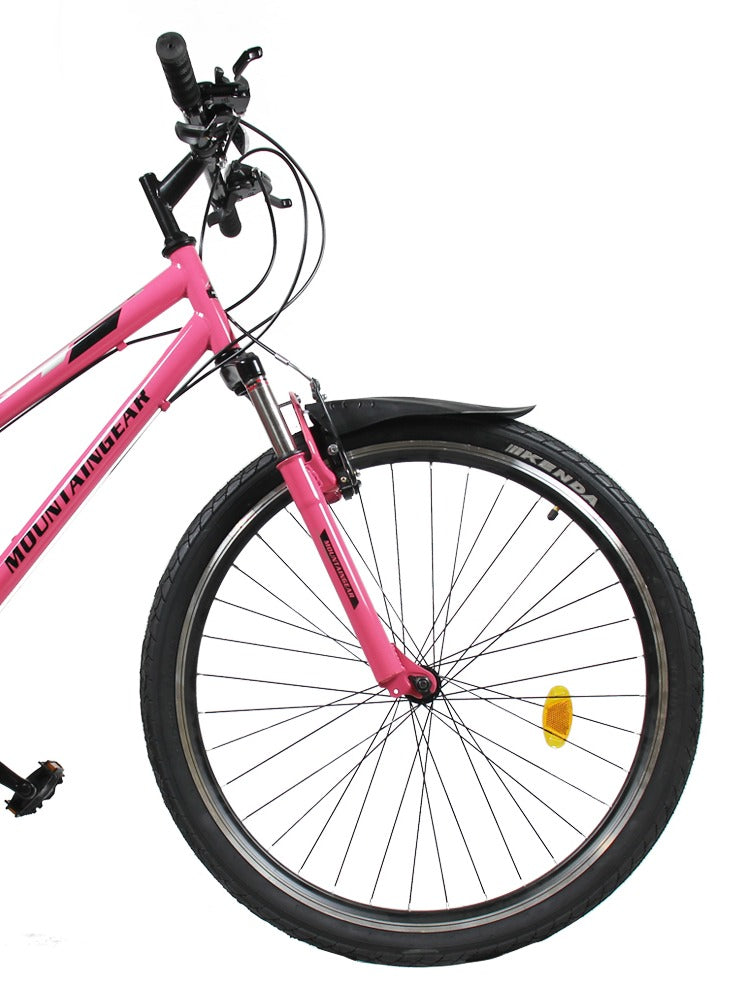 MOUNTAIN GEAR Lady Sports Bike 26inch with 7 Gears Road bike | City bike | Mountain Bicycle | Mech Disk Brakes | MTB Suspension cycle | Adjustable Seat Heights | Unisex Bicycle Adult | Comfort for Men and women - MGR311376