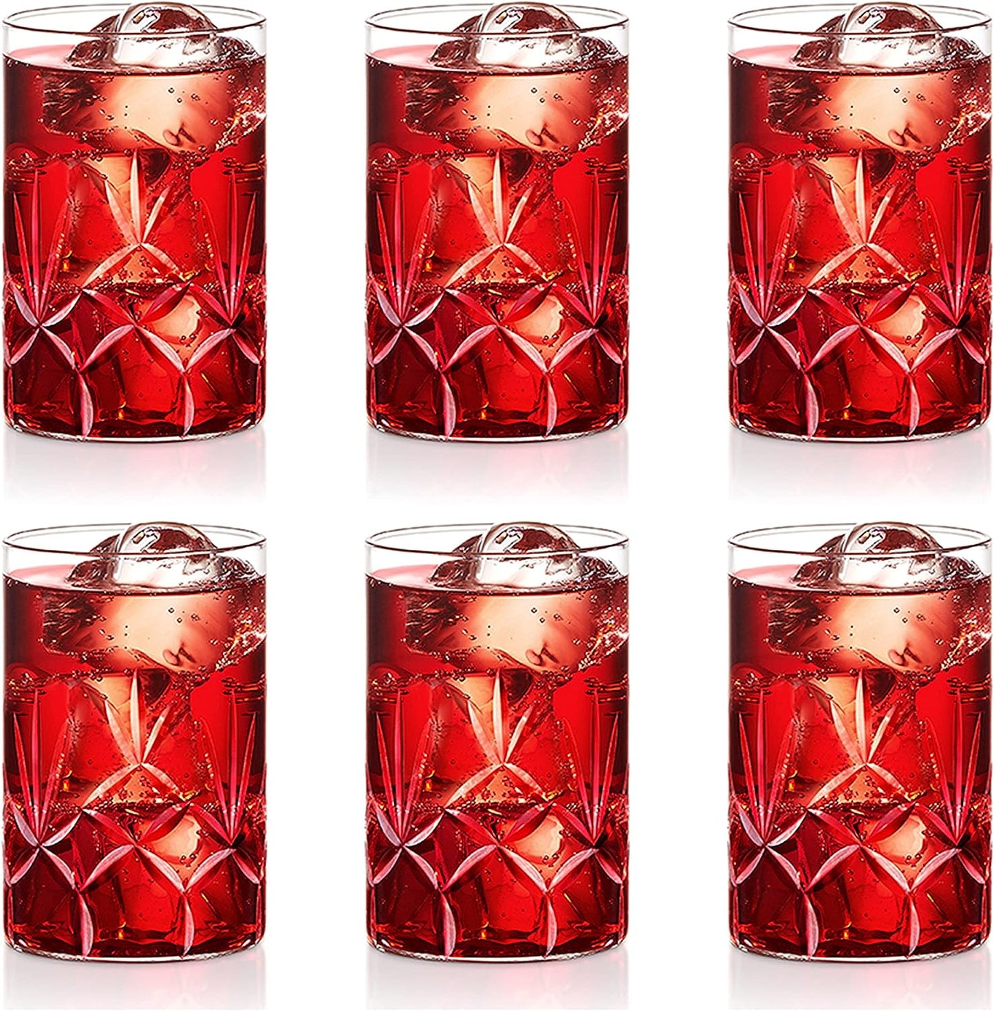 BOROSIL Meadow Glasses- Set Of 6 | Beverage Glasses For Juice | Scratch Resistant | Microwave Safe | Lightweight | 295ML | BVS6MEA295T