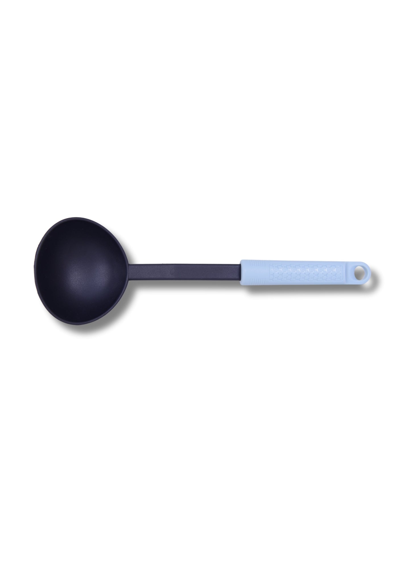 BRITISH CHEF Soft Nylon Ladle Spoon with Silicone Handle | Heat Resistance | Non Stick Flexible Ladle | Comfortable Handle | Dishwasher Safe - BC329