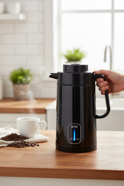 GITCO 2-in-1 Electric Kettle & Flask 3 Liter Capacity with Auto Shut-Off, Fast Boiling & Keep Warm 10-12H