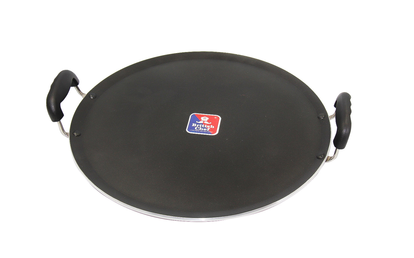 BRITISH CHEF Non Stick Tawa, Round shape Tawa for Roti, Tawa, Induction Roti Tawa 36CM - BC153