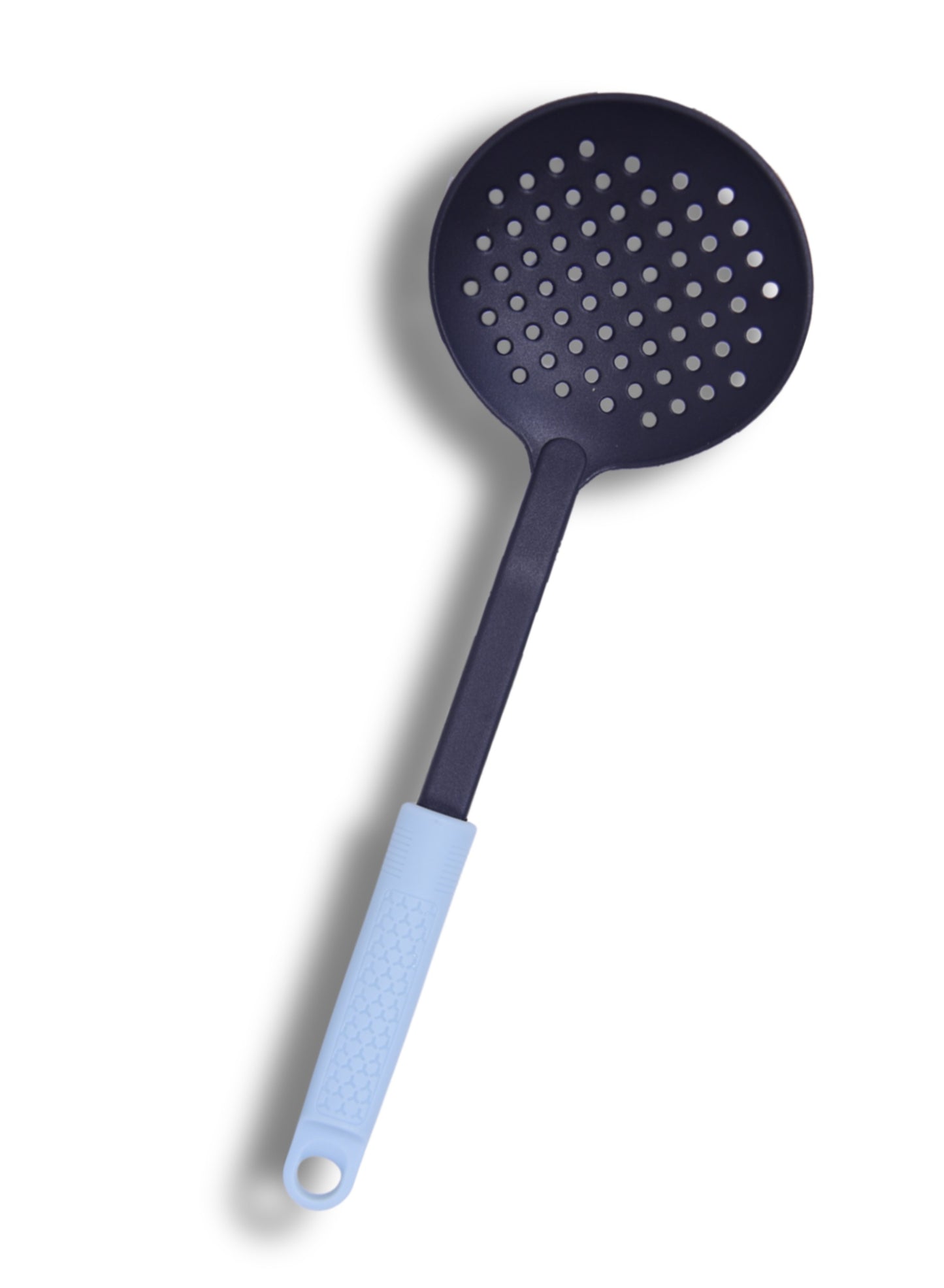 BRITISH CHEF Nylon Skimmer Spoon for Cooking | Heat Resistant | Slotted Spoon for Frying | Large Bowl | Comfortable Handle | Dishwasher Safe - BC332