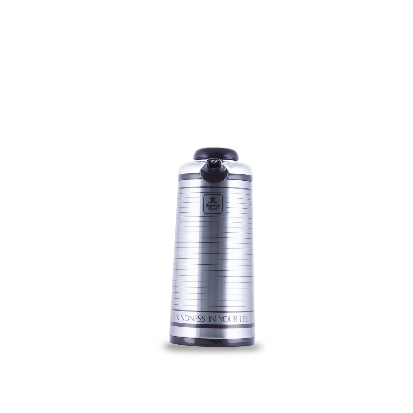 BRITISH CHEF Vacuum Insulated Flask For Keeping Hot Cold | Long Hour Heat Cold Retention | Double Walled Glass Vacuum | Ideal for Social Events | 1.3L & 1.6L | GRAY