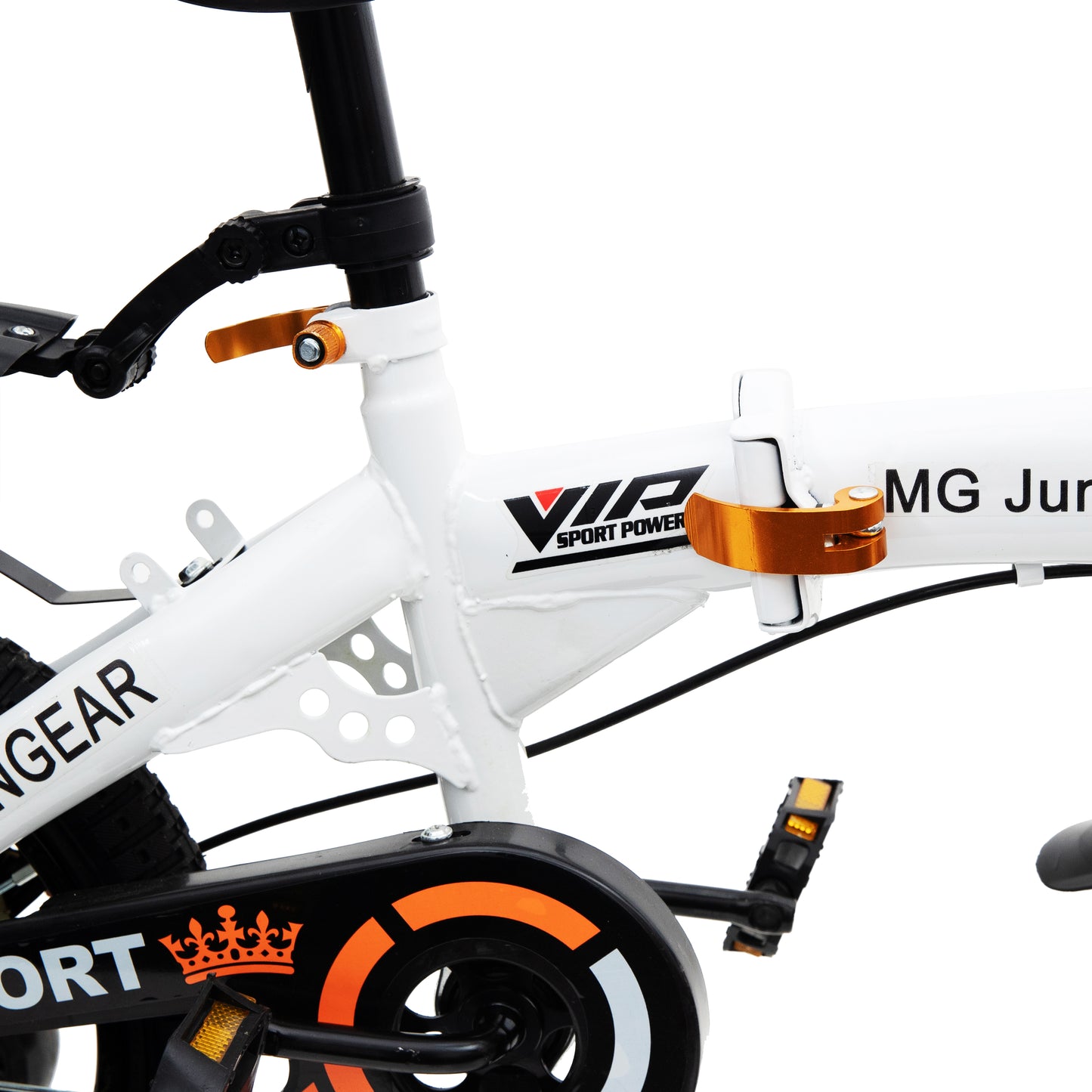 MOUNTAIN GEAR Children's Foldable Bike for 2-4 Years Old | Kids Bike with Carrier Seat & Basket | Kid's Bicycle with Tools | 12 Inch - MGFB