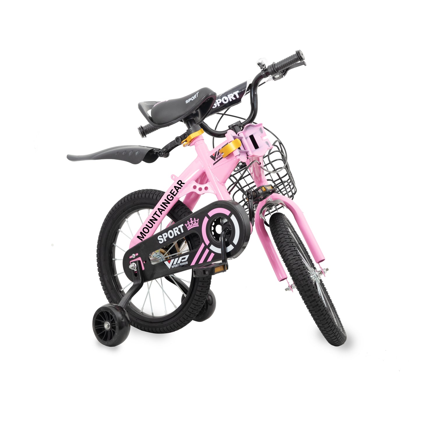 MOUNTAIN GEAR Children's Foldable Bike for 2-4 Years Old | Kids Bike with Carrier Seat & Basket | Kid's Bicycle with Tools | 12 Inch - MGFB
