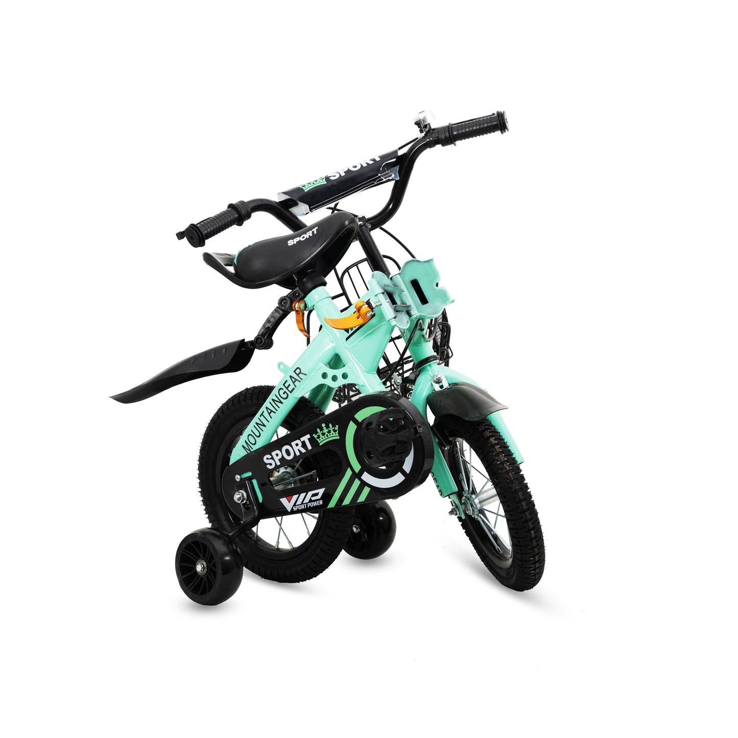 MOUNTAIN GEAR Children's Foldable Bike for 2-4 Years Old | Kids Bike with Carrier Seat & Basket | Kid's Bicycle with Tools | 12 Inch - MGFB