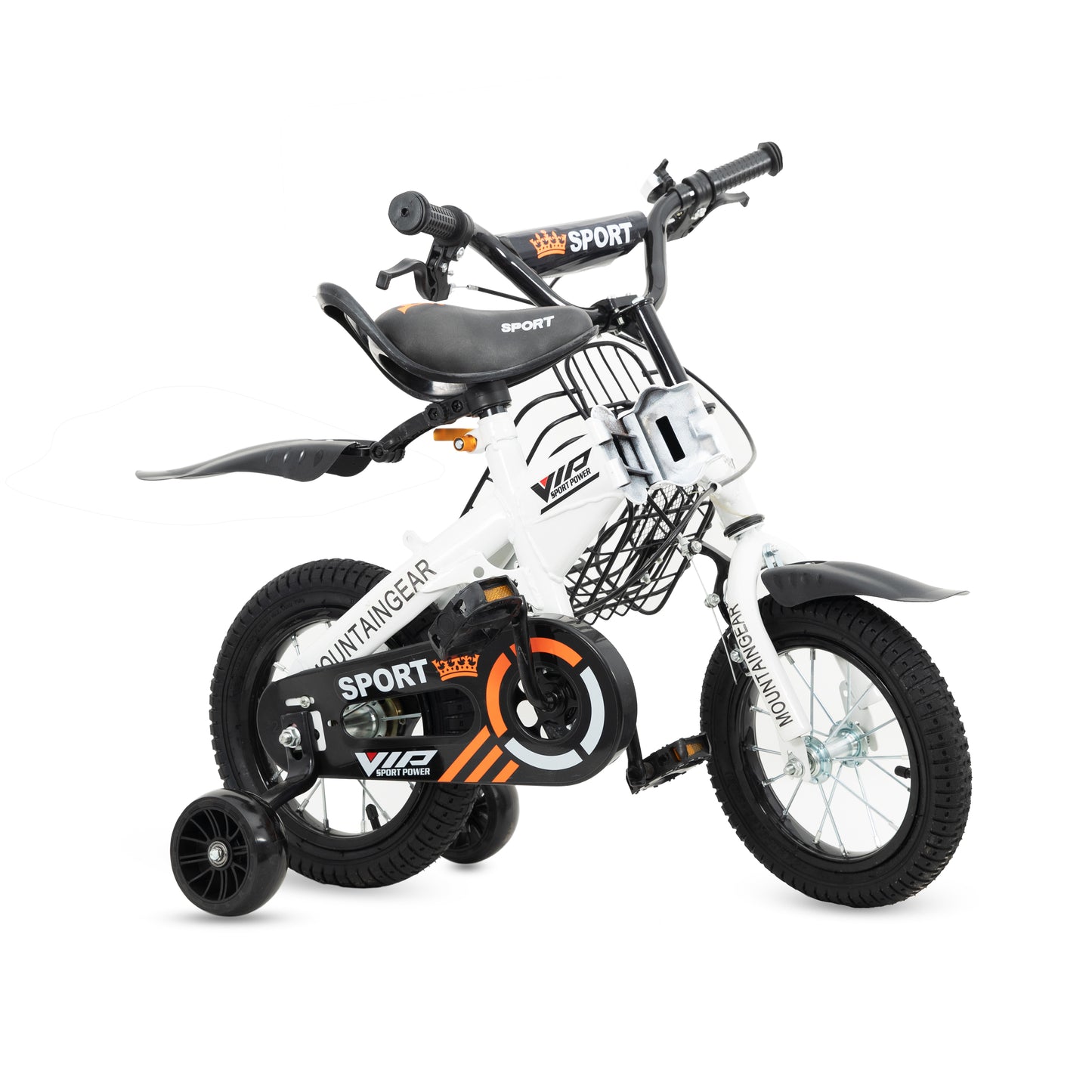 MOUNTAIN GEAR Children's Foldable Bike for 2-4 Years Old | Kids Bike with Carrier Seat & Basket | Kid's Bicycle with Tools | 12 Inch - MGFB