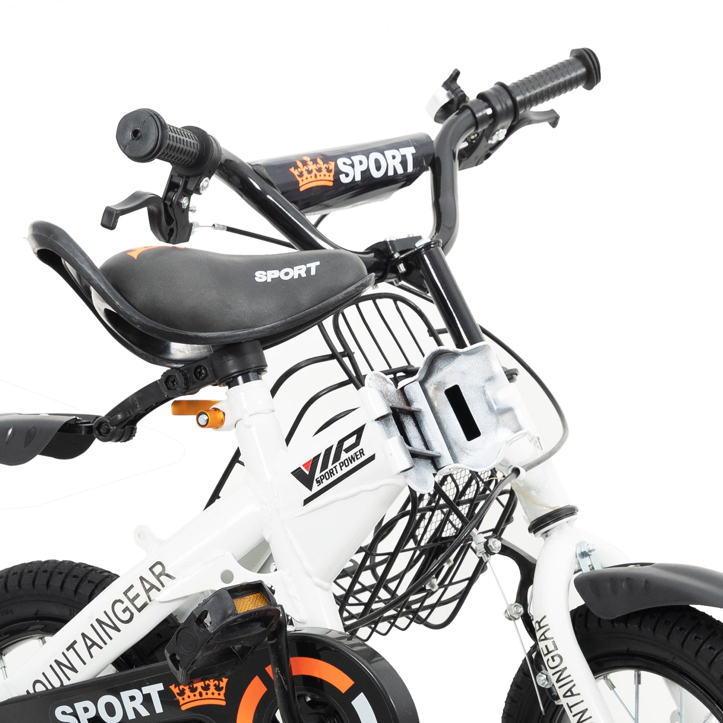 MOUNTAIN GEAR Children's Foldable Bike for 2-4 Years Old | Kids Bike with Carrier Seat & Basket | Kid's Bicycle with Tools | 12 Inch - MGFB