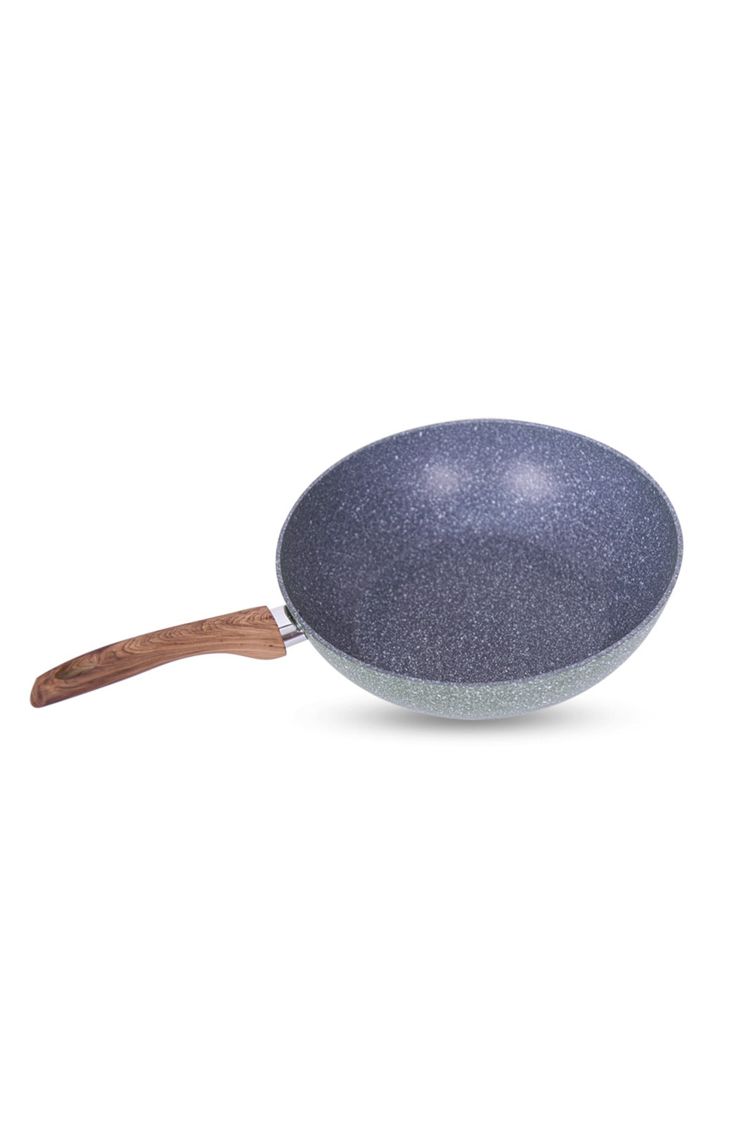BRITISH CHEF Marble Coated Wok pan Non-stick 5Layer Coating with 3mm Thick & Induction Bottom, Marble Effect Colour, Various Sizes 28CM & 30CM