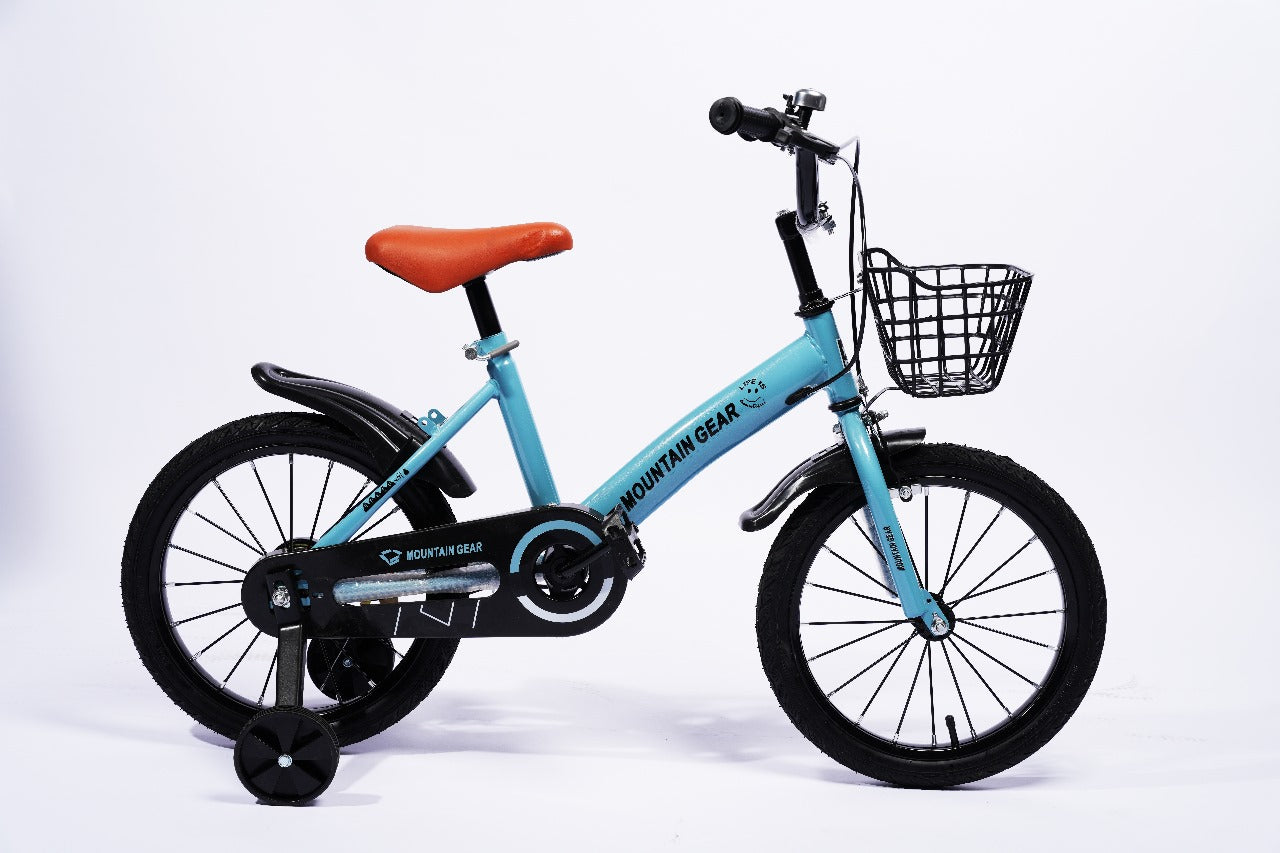 MOUNTAIN GEAR Children's Bicycle for 5-9 Years Old | Kids Bike with Carrier Seat & Basket | Kid's Bicycle with Tools | 18 Inch - MG818A