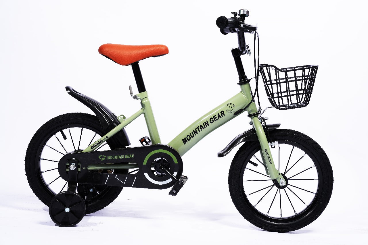 MOUNTAIN GEAR Children's Bicycle for 4-7 Years Old | Kids Bike with Carrier Seat & Basket | Kid's Bicycle with Tools | 16 Inch - MG818A