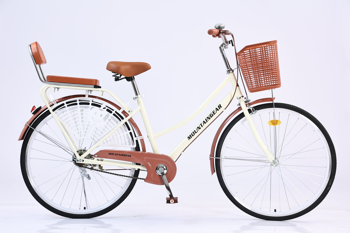 MOUNTAIN GEAR Lady Cruise Bike 26inch With Single Speed | Road Bicycle | City bike | Comfort Cycle for Women | Adjustable Seat Heights | Front Basket | Rear Seat and Rear Carrier - MGR311375