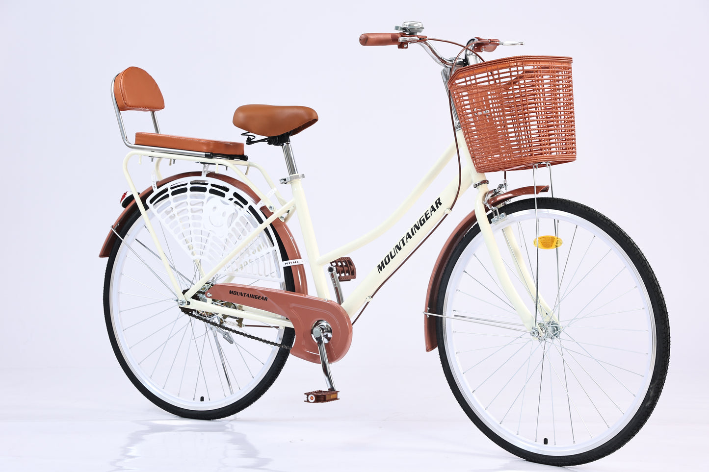 MOUNTAIN GEAR Lady Cruise Bike 26inch With Single Speed | Road Bicycle | City bike | Comfort Cycle for Women | Adjustable Seat Heights | Front Basket | Rear Seat and Rear Carrier - MGR311375