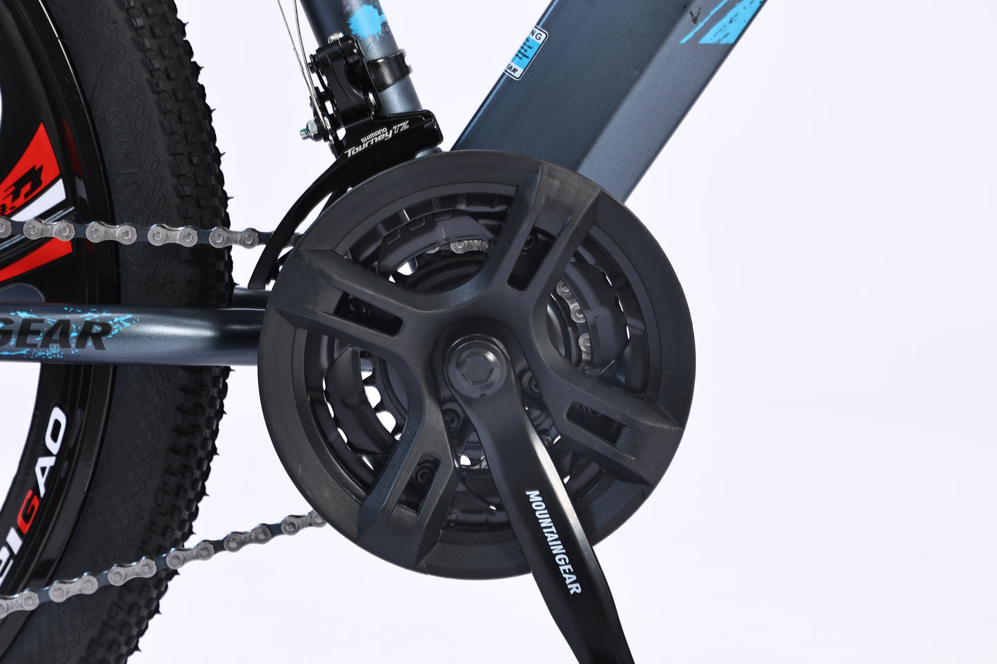 MOUNTAIN GEAR 21 Speed Tiger MTB 26inch Magnesium Alloy Six Knife Wheels | High Carbon Steel Frame | Mechanical Disc Brakes | Aluminum Alloy Rim | 38 Shock Absorbing Front Fork - MGR311374