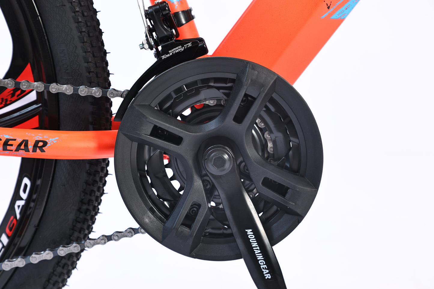 MOUNTAIN GEAR 21 Speed Tiger MTB 26inch Magnesium Alloy Six Knife Wheels | High Carbon Steel Frame | Mechanical Disc Brakes | Aluminum Alloy Rim | 38 Shock Absorbing Front Fork - MGR311374