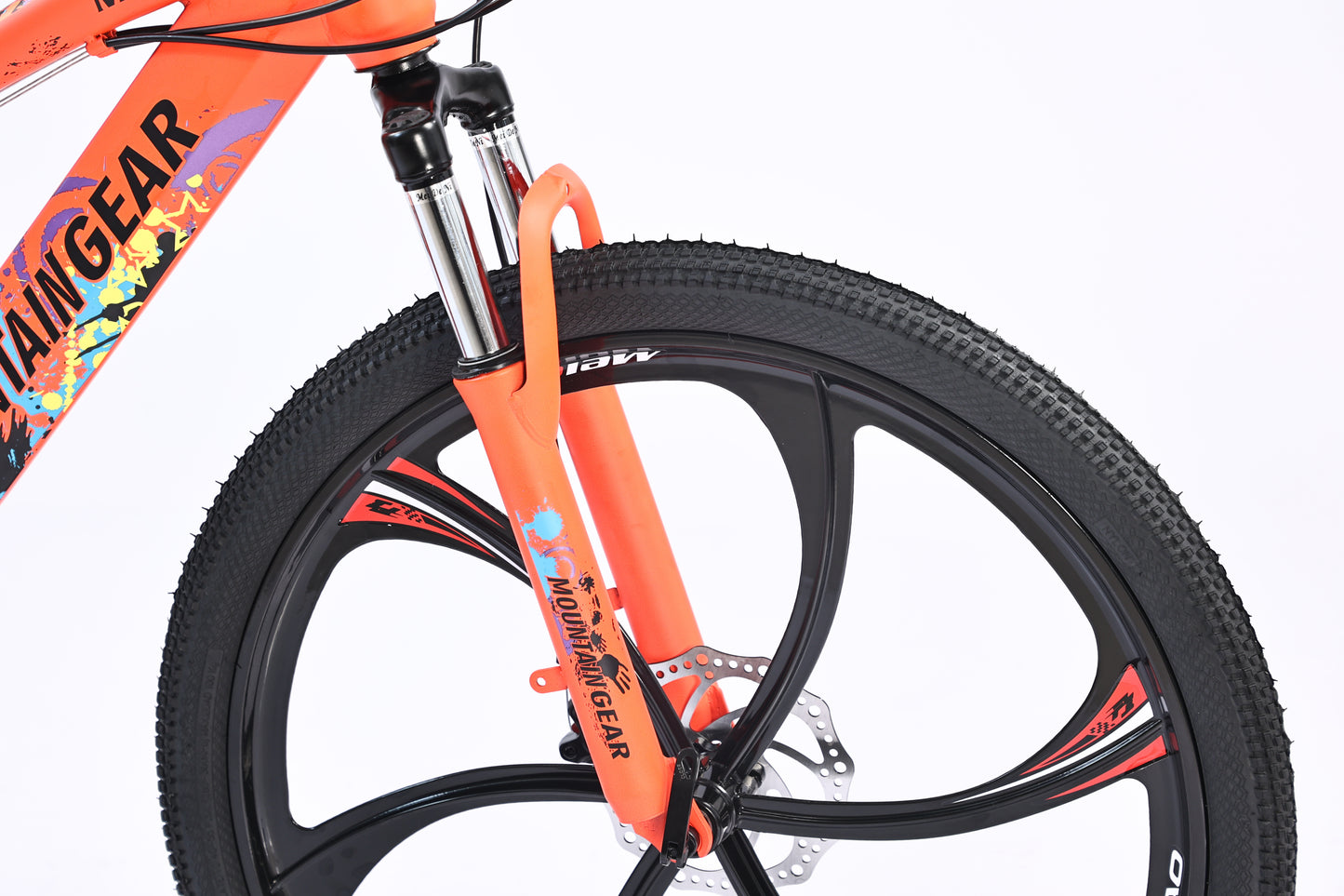 MOUNTAIN GEAR 21 Speed Tiger MTB 26inch Magnesium Alloy Six Knife Wheels | High Carbon Steel Frame | Mechanical Disc Brakes | Aluminum Alloy Rim | 38 Shock Absorbing Front Fork - MGR311374