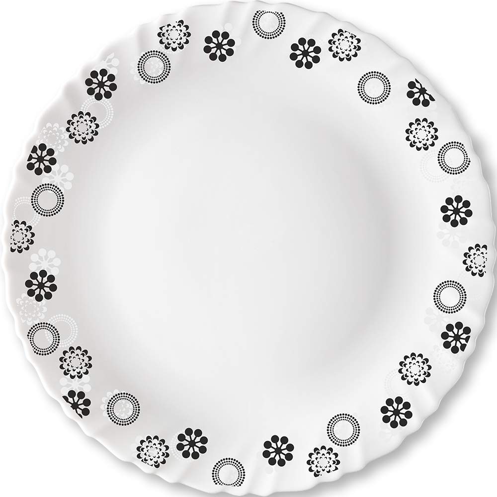 BRITISH CHEF 10 Pieces Opalware Dinner Sets- Microwave & Dishwasher Safe- Dinnerware set with 4-Piece Full Plate/ 2-Piece Side Plates/ 2-Piece Soup Bowls/2-Piece Spoons - BC2010