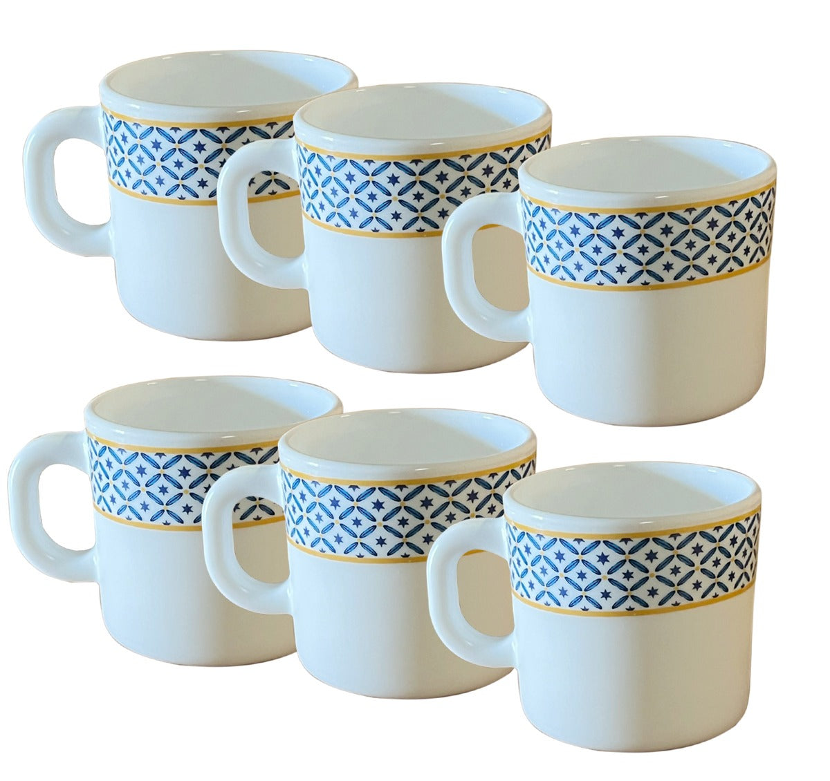 BRITISH CHEF Opalware Mug Set 6 Piece Set 180ML - BC2050