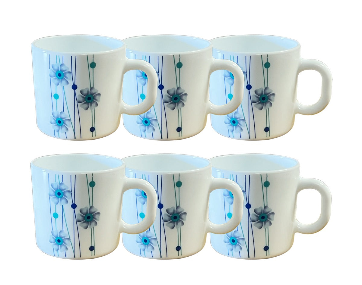 BRITISH CHEF Opalware Mug Set 6 Piece Set 180ML - BC2050