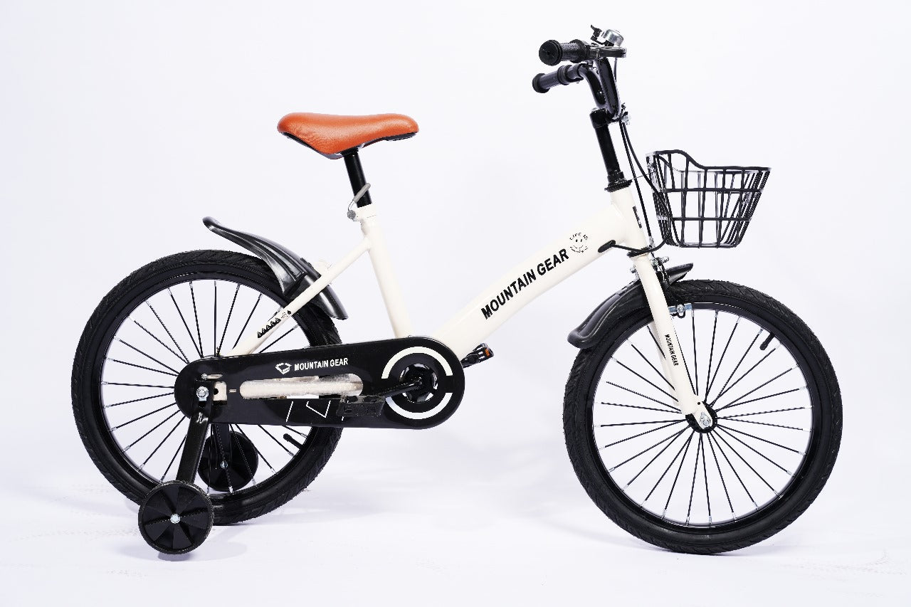 MOUNTAIN GEAR Children's Bicycle for 5-9 Years Old | Kids Bike with Carrier Seat & Basket | Kid's Bicycle with Tools | 18 Inch - MG818A