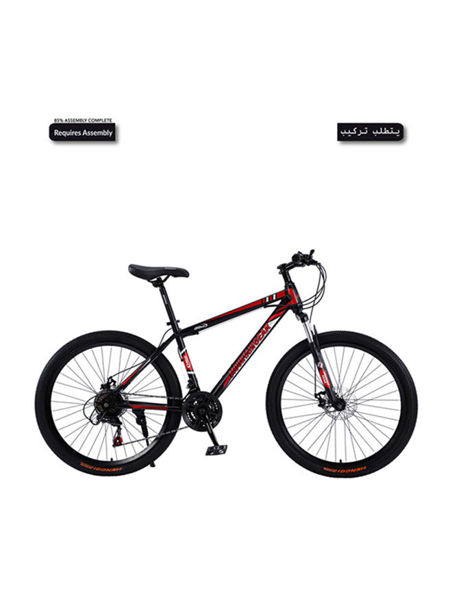 MOUNTAIN GEAR 21 Speed Road Crusher Mountain Bike Spoke Wheel 26 Inch | Mechanical Disk Brakes | Shock Absorbing Front Fork | Shimano Shifters - MGR311371
