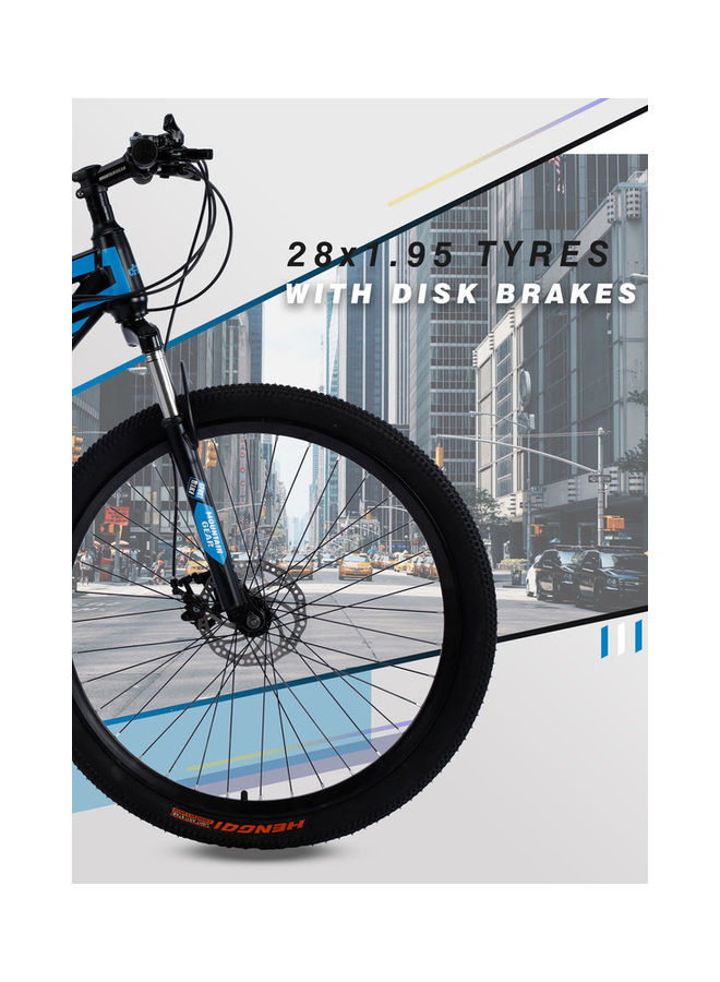 MOUNTAIN GEAR 21 Speed Road Crusher Mountain Bike Spoke Wheel 26 Inch | Mechanical Disk Brakes | Shock Absorbing Front Fork | Shimano Shifters - MGR311371