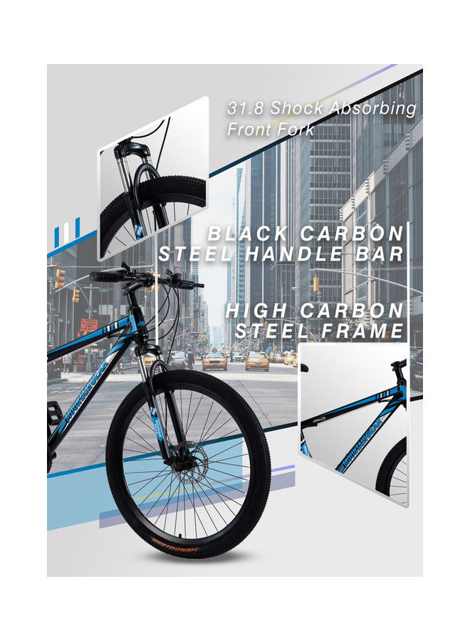 MOUNTAIN GEAR 21 Speed Road Crusher Mountain Bike Spoke Wheel 26 Inch | Mechanical Disk Brakes | Shock Absorbing Front Fork | Shimano Shifters - MGR311371