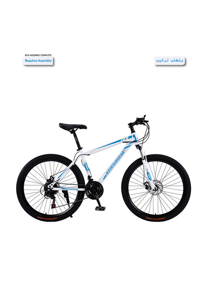 MOUNTAIN GEAR 21 Speed Road Crusher Mountain Bike Spoke Wheel 26 Inch | Mechanical Disk Brakes | Shock Absorbing Front Fork | Shimano Shifters - MGR311371