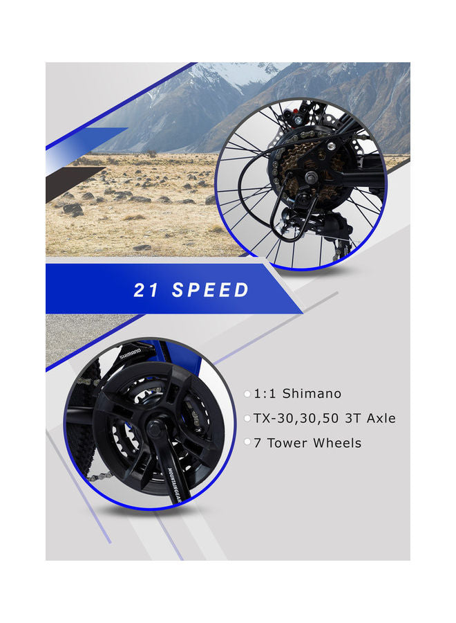 Mountain Gear  Foldable Bike |21 speed Shimano Shifters |  26 Inch Spoke Wheel | Front and rear Disk Brakes | Shock Absorbing Front Fork| MGR311368