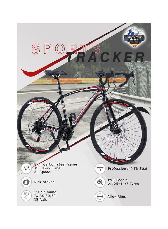 MOUNTAIN GEAR 21 Speed Sports Tracker MTB 700CC Spoke Wheel 27.5 Inch | Disk Brakes | Suspension Front Fork | Shimano Shifters - MGR311372