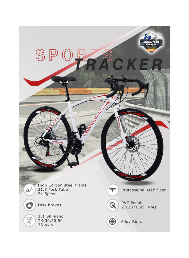 MOUNTAIN GEAR 21 Speed Sports Tracker MTB 700CC Spoke Wheel 27.5 Inch | Disk Brakes | Suspension Front Fork | Shimano Shifters - MGR311372
