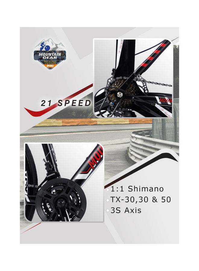 MOUNTAIN GEAR 21 Speed Sports Tracker MTB 700CC Mag Wheel 27.5 Inch | Disk Brakes | Suspension Front Fork | Shimano Shifters - MGR311373