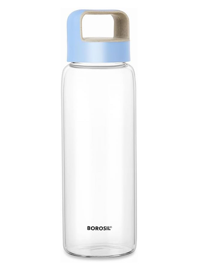 BOROSIL Neo Glass Bottle | Reusable | Refillable | Hot Water | Cold Water | Leak Proof | Wide Mouth | Microwavable | Freezable | 750ML
