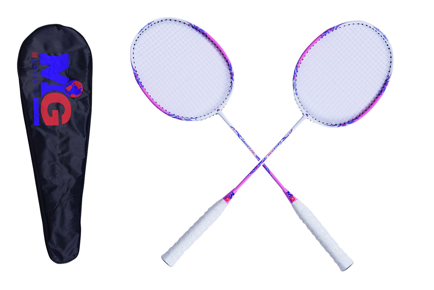 MOUNTAIN GEAR 2 Pieces High Carbon Alloy Badminton Set, lightweight Ultra Shaft Badminton Racket, Including Badminton Bag - MGRBD01