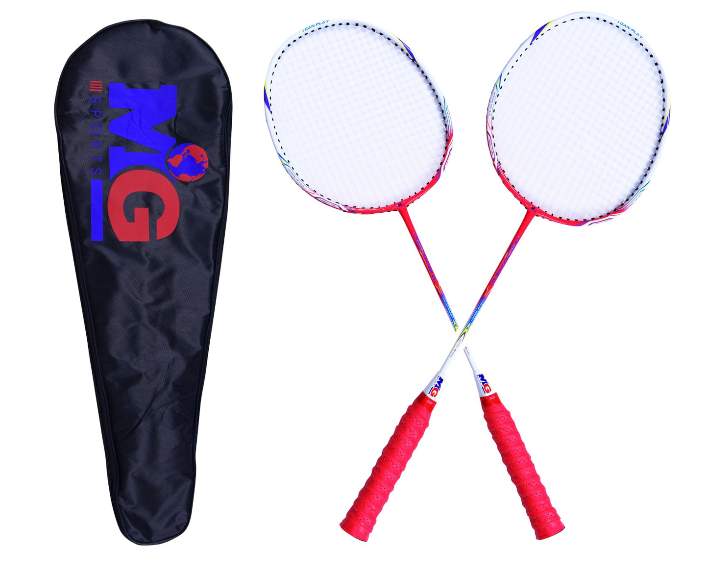 MOUNTAIN GEAR 2 Pieces High Carbon Alloy Badminton Set, lightweight Ultra Shaft Badminton Racket, Including Badminton Bag - MGRBD01