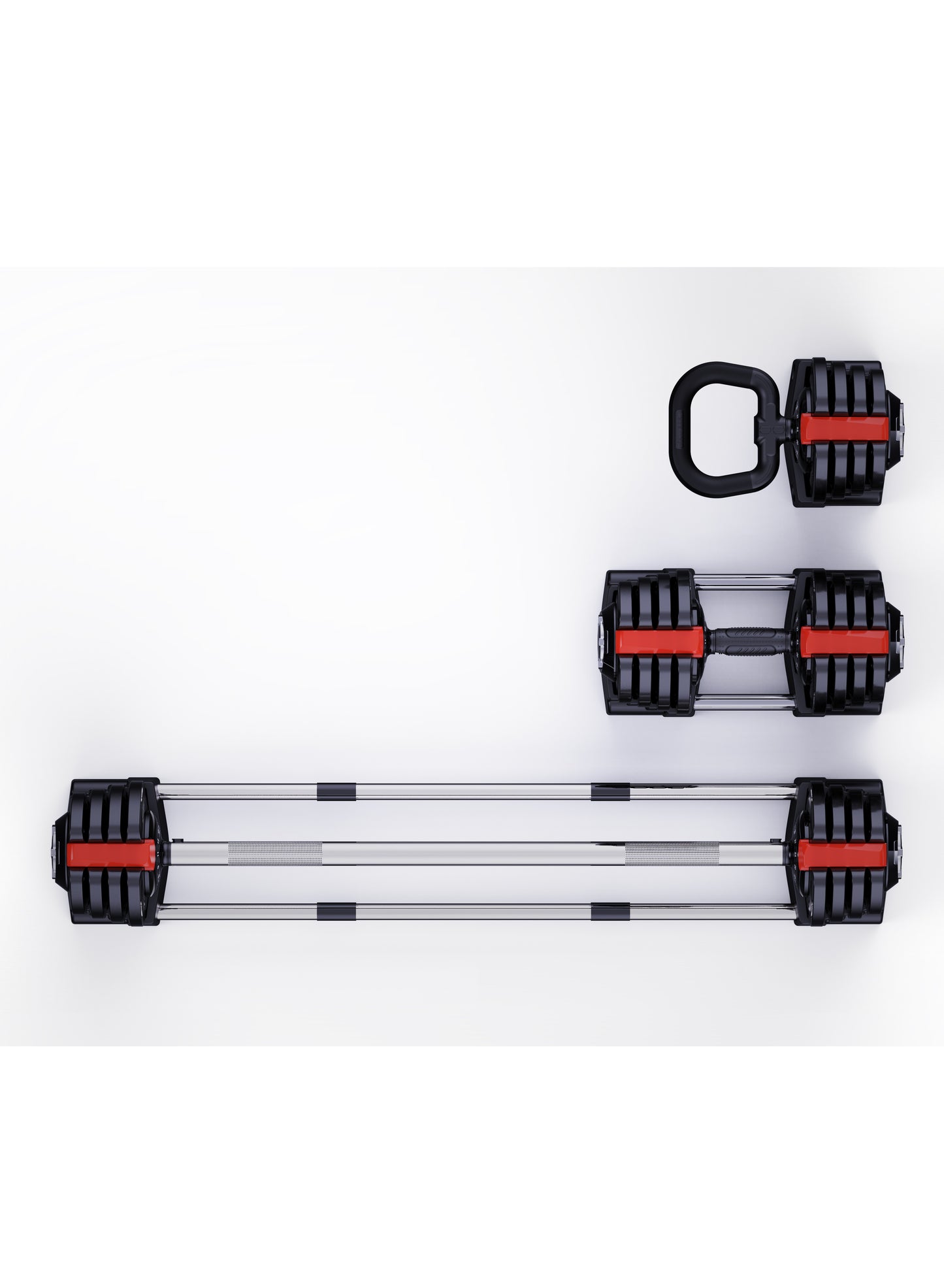 HEALTH CARRIER 3 in 1 18KG Multi-Function Smart Dumbbell, Barbell & Kettlebell set | Automatic 12 Different Weights Adjustment | Barbell Set With Connecting Rod | For Men Women Adults | Workout Fitness - HC-110