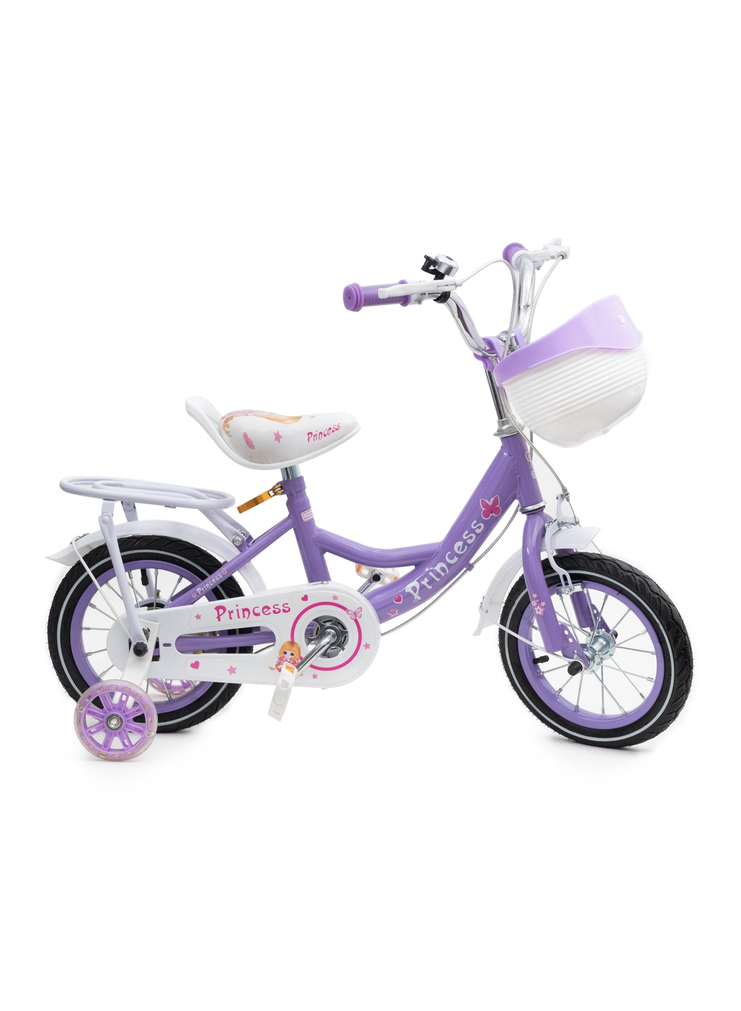 MOUNTAIN GEAR Princess Kids Bike | Bicycle With Hand Brake | Carrier Seat And Basket | 2-4 Years Girls | 16 Inch - MGPB