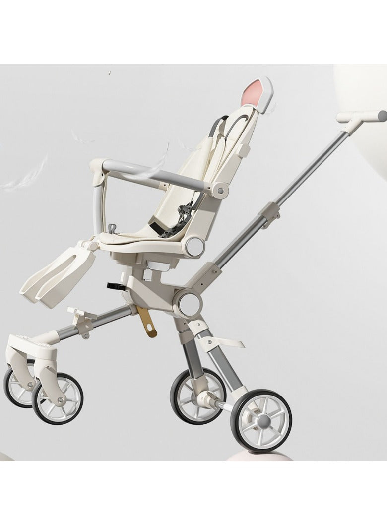 MG Kiddie 0-2 years Foldable Baby/Kids Travel Stroller with 360° Rotatable Seat, Foot Support, Adjustable Seating Angles, Bionic Eggshell Cockpit, Smooth Rides for Baby's - CS052