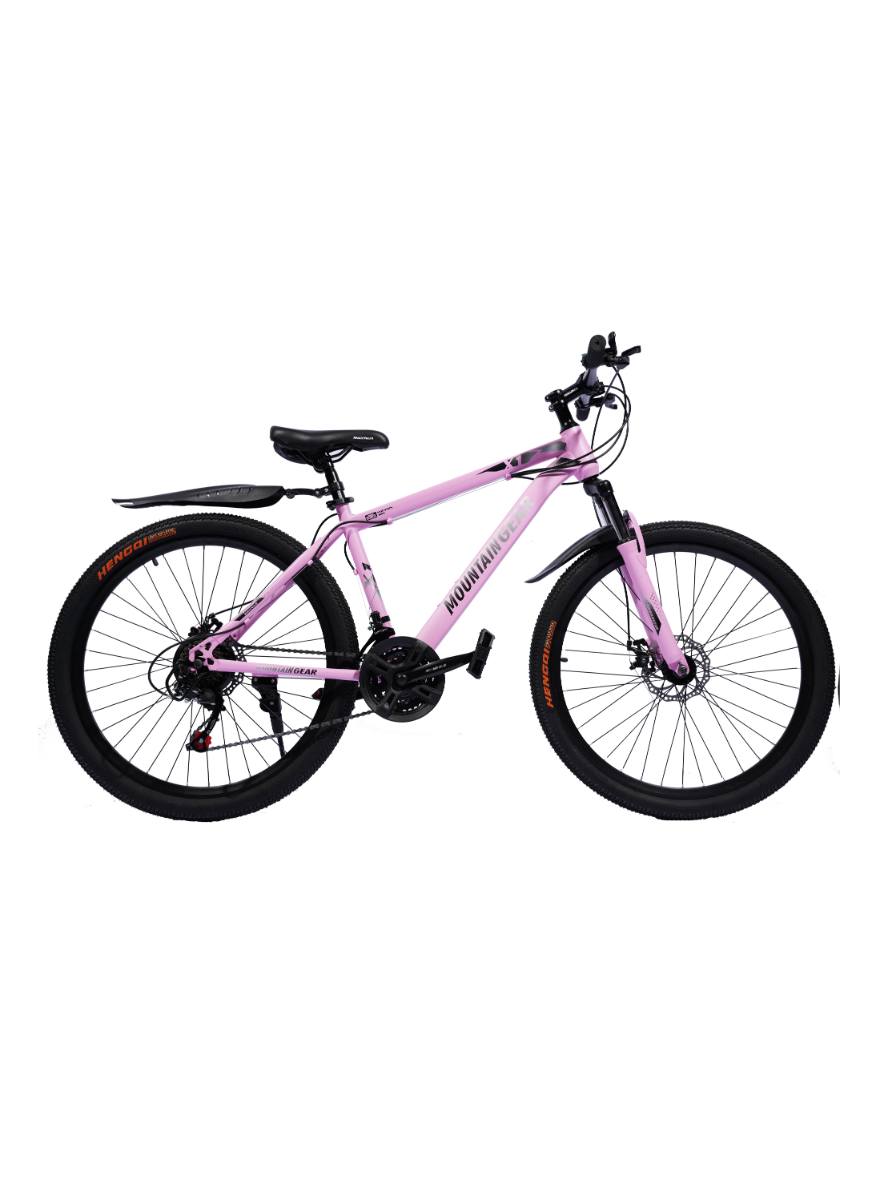 MOUNTAIN GEAR 21 Speed Explorer MTB Road Bike | 26 inch Spoke Wheel Bicycle | Disk Brakes | Shock Absorbing Front Fork | Shimano Shifters | High Carbon Steel | MTB Seat - MGR311377