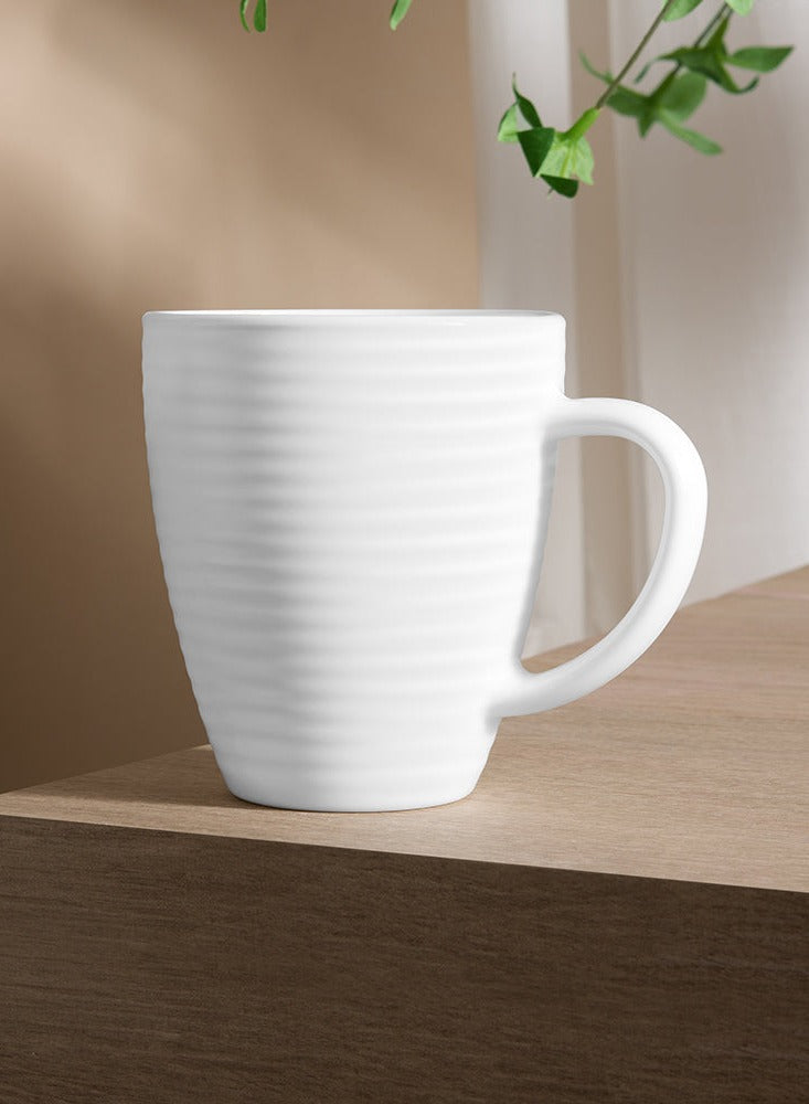 BRITISH CHEF 6 Piece Plain White Tea & Coffee Mug Set 240ML | Microwave & Dishwasher Safe | Freeze Resistant - BC2041 ORBIT