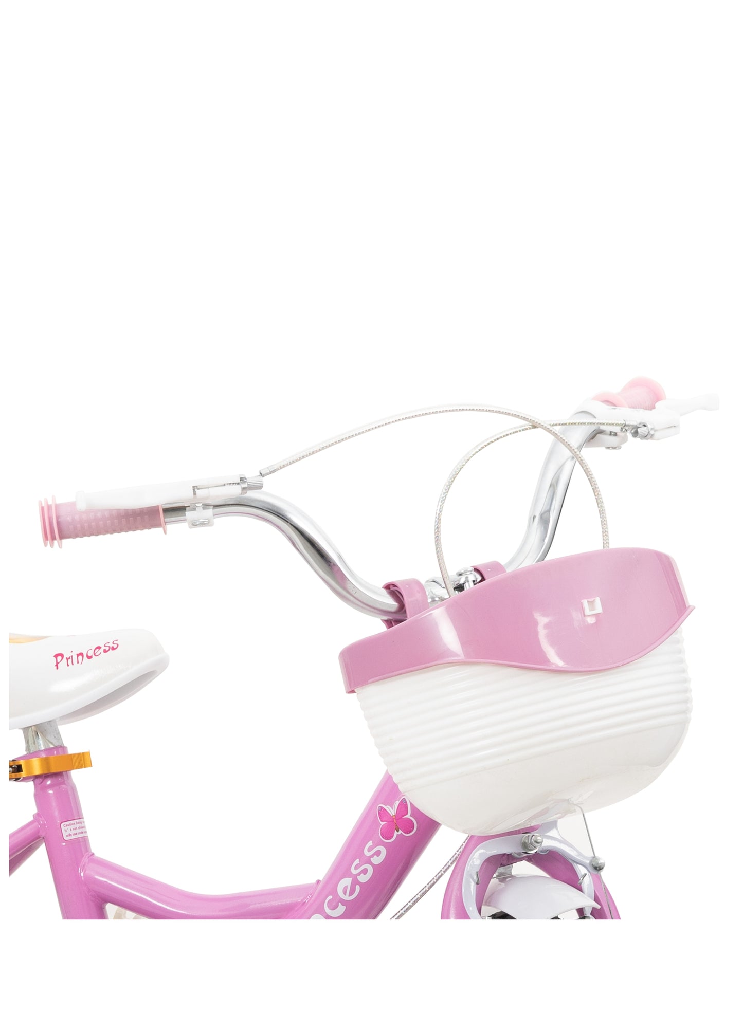 MOUNTAIN GEAR Princess Kids Bike | Bicycle With Hand Brake | Carrier Seat And Basket | 2-4 Years Girls | 12 Inch - MGPB