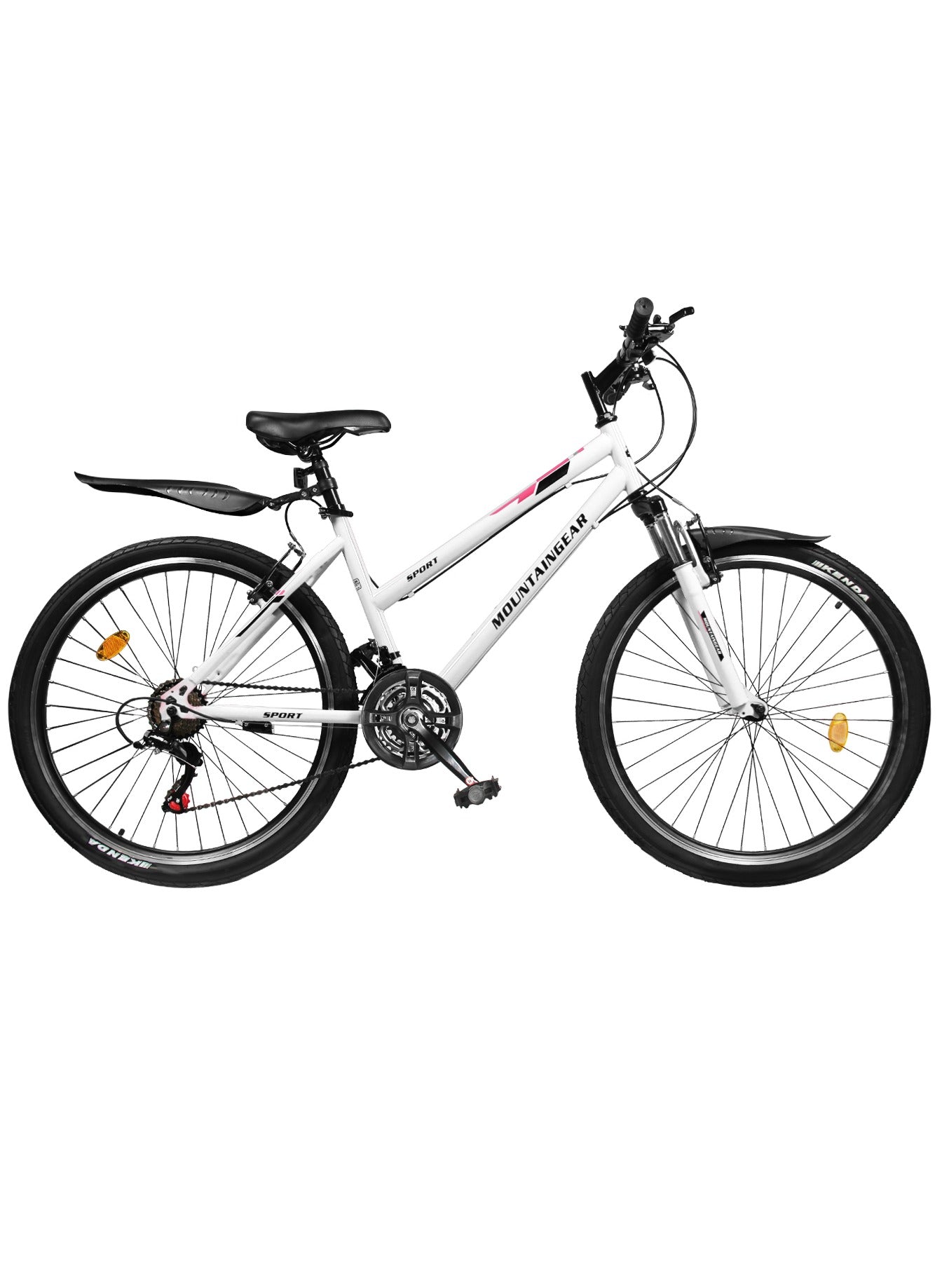 MOUNTAIN GEAR Lady Sports Bike 26inch with 7 Gears Road bike | City bike | Mountain Bicycle | Mech Disk Brakes | MTB Suspension cycle | Adjustable Seat Heights | Unisex Bicycle Adult | Comfort for Men and women - MGR311376