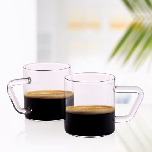 BOROSIL Vision Espresso Classic Cup Set Of 6 | Coffee Cup | Microwavable | Scratch Resistant | Lightweight | Borosilicate | 120ml | BVNABECD120