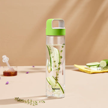 BOROSIL Neo Glass Bottle | Reusable | Refillable | Hot Water | Cold Water | Leak Proof | Wide Mouth | Microwavable | Freezable | 750ML