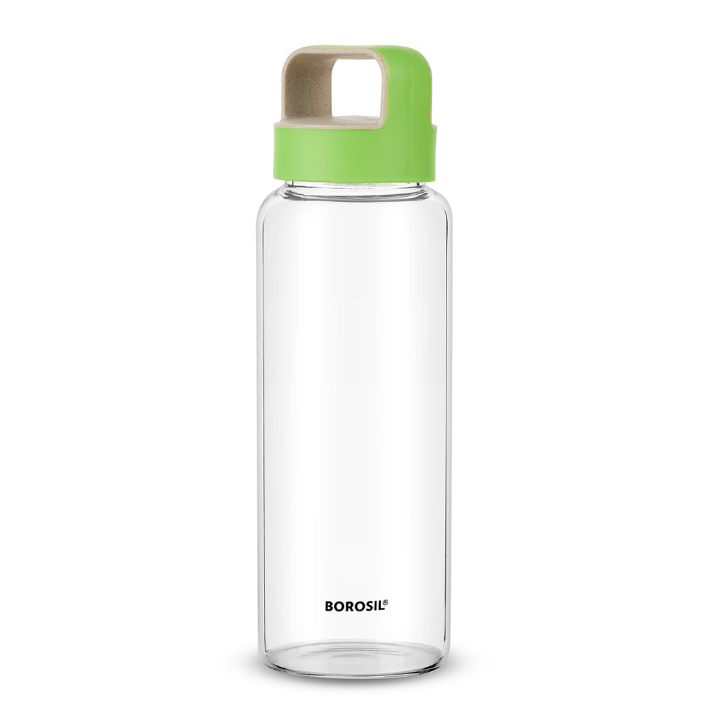 BOROSIL Neo Glass Bottle | Reusable | Refillable | Hot Water | Cold Water | Leak Proof | Wide Mouth | Microwavable | Freezable | 750ML